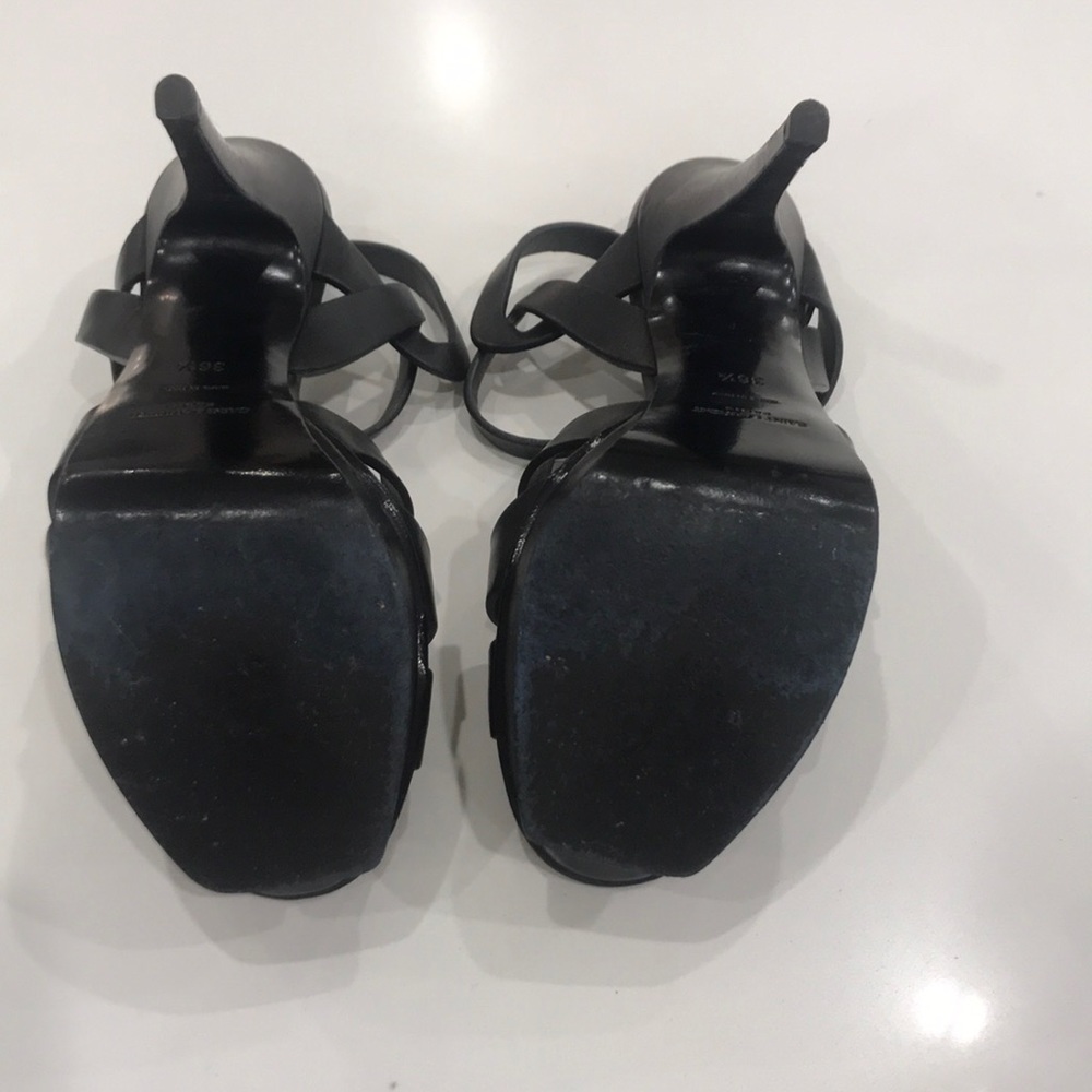 Saint Laurent classic sandal in black leather - Picture 2 of 4